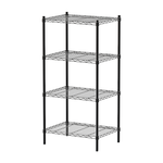 【Y HOUSE】60x45x120cm Lightweight Four-layer Iron Rack Iron Rack Shelf - Painted Black, , large