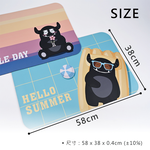 【Monster】 Soft Diatomaceous Earth Printed Mat (58x38cm) &ndash; Sunset Blossoms, , large