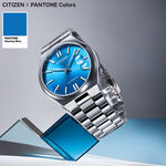 CITIZEN 星辰 X PANTONE Nowstalgia 亞洲限定炫光藍 經典機械錶 NJ0158-8, , large