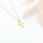 【Angel & Me】信仰 簡約 十字架 s925 純銀 厚鍍 24k 純金 項鍊, , large