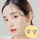 韓風s925純銀旋轉白金摩天輪款轉珠耳環-附馬卡收納盒, , large