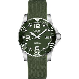 LONGINES 浪琴 深海征服者浪鬼陶瓷潛水機械錶-綠/43mm L37824069