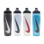 NIKE REFUEL BOTTLE 瓶蓋擠壓水壺 24OZ/709ml 運動水壺 便攜 防漏 黑銀 白黑 白紅 藍黑, , large
