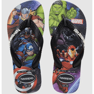 【2025新款】[巴拉娜巴西人字拖專賣店]中壢實體店面 Havaianas哈瓦仕 夾腳拖 童鞋 KIDS TOP MARVEL 漫威英雄聯名 黑帶