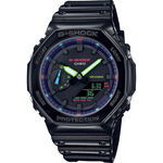 CASIO 卡西歐 G-SHOCK AI 探索虛擬彩虹系列雙顯錶 GA-2100RGB-1A, , large