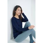 YOGA FLOW Ula Tshirt - 長袖圓領罩衫 - 潛水藍 Snorkel Blue, , large