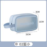 【B&B幸福雜貨】PVC防水盥洗包-藍色小號 CF9034A09-04, , large