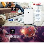 HARP 夏普 10.5L 1級自動除菌離子清淨除濕機 DW-L10FT-W, , large