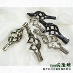 【Colors】金屬窗簾桿 配件 飾頭 尖扭球 對應桿徑 16mm 1組2入 義大利系列 DIY 裝飾, , large