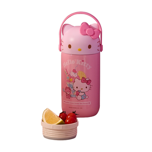 Hello Kitty-shaped Vacuum Food Jar - Red