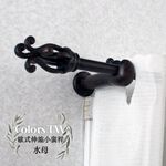 【Colors】伸縮小窗簾桿 水母 97-183cm 管徑9.8/7.8mm 伸縮桿 歐式 復古風格 小窗桿 門簾桿 穿桿, , large