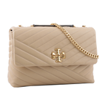 TORY BURCH Kira 縫線設計翻蓋肩背/斜背鍊包/沙漠色, , large