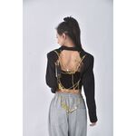 (S) 【安于晴Charlene私服】twotwinstyle質感西裝露背黑色外套二手衣, , large