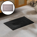 【SOLO Vintage】LCW Home 50x70cm Black Grey-Purple Bathroom Floor Mat 100% Cotton Made in Turkey, , large