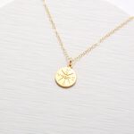 【Angel & Me】Good Luck Compass s925 sterling silver 24k gold plated necklace, , large