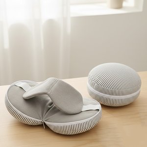 【上手家居】二合一旅行枕頭眼罩(飛機頸枕/旅行頸枕/遮光眼罩/飛機枕頭)