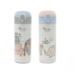 御膳坊QQ塗鴨彈蓋保溫杯350ml(顏色隨機出貨)