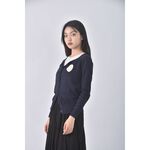 (S) gafworid質感花邊藍色外套二手衣, , large