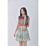 (S) 3 shun質感假兩件綠色洋裝二手衣, , large