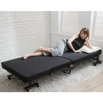 《Simple Life》6-section folding bed without assembly - black S-22, , large