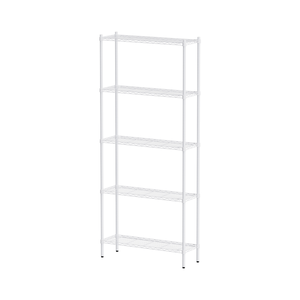 【Y HOUSE】90x30x210cm Lightweight Five-layer Iron Rack Iron Rack Shelf-Painted White