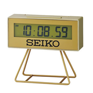 SEIKO 精工 城市路跑電子桌鐘鬧鐘-金色 日系 推薦(QHL062G)