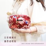 日本製 【Passage Bois】小蒼蘭 雙層雙開化妝包, , large