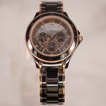 RHYTHM日本麗聲 陶瓷珍珠貝日曆女錶-38mm C1401T06, , large