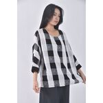 (XL) ob style格紋白色長袖上衣二手衣, , large