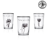 【SOLO Vintage】LCW Home 510ml Flower Glass Cup Set of 3 Water Cup Juice Cup Made in Turkey, , large