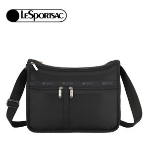 |快速出貨|Lesportsac DELUXE EVERYDAY BAG 日常百搭斜背包 送禮推薦-神秘黑