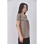 (S) max mara圓領棕色短袖上衣二手衣, , large