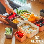 [JC ECO BELIEVER] 摩卡棕色矽膠便當盒 可拆洗矽膠便當盒 保鮮盒 矽膠保鮮盒 矽膠密封盒 密封盒 密封便當盒 多情境 通過美國FDA測試, , large