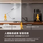 LED智慧磁吸感應燈 動態人體感應燈 超薄型 USB充電 節能省電, , large