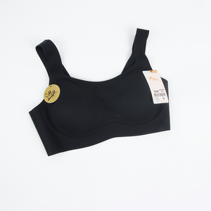 [WINIBRA]Cloud-feel Wide Strap Bra, Comfortable Wireless, ABC Cup, Champagne Color, Size M (34)