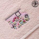 【SOLO Vintage】LCW Home 50x80cm Flower Truck Embroidery Towel 100% Cotton Absorbent, , large