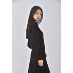 (S) scottish house質感圓領黑色長袖上衣二手衣, , large
