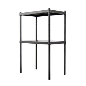 【Y HOUSE】60x35x75cm two-layer hole-free iron plate storage rack rack iron rack - black paint