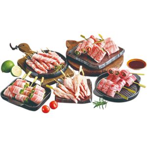 五花梅花培根蔥捲五花肉二節翅