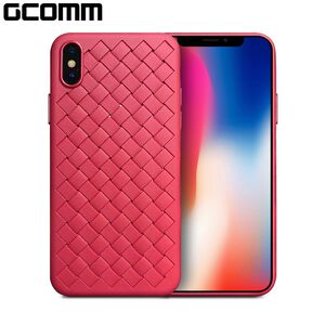 GCOMM iPhoneXs Max 經典編織紋保護套 Classic Weave 淑女紅