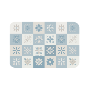 【Monster】 Soft Diatomaceous Earth Absorbent Mat – Floral Seal Series (60x40cm) –Morning Blue Whisper,  【Monster】 Soft Diatomaceous Earth Absorbent Mat – Floral Seal Series (60x40cm) –Morning Blue Whisper