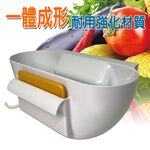 GS MALL 台灣製造 流理台菜渣收納盒 菜渣收納盒 菜渣盒 收納盒 流理台收納 廚房收納 流理台清潔盒, , large