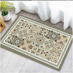 Nano suede soft diatomaceous earth water-absorbent anti-slip floor mat