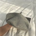 【A&R】復古氣質純色羊毛尼貝雷帽 灰色 , , large