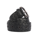 BOTTEGA VENETA 牛皮編織皮帶80cm/34"寬4cm/黑色, , large