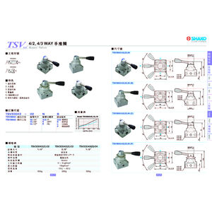 WIN五金 SHAKO 新恭 台灣製造 四口三位手動閥2分4分TSV30043-02 TSV-30043-0空氣閥調壓閥