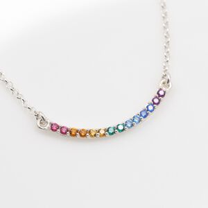 【Angel & Me】Smile Rainbow s925 sterling silver necklace Birthday gift