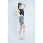 YOGA FLOW Freedom Tank(L) - 圓領拼接長板罩衫 - 烏漆黑 Black, , large