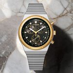 CITIZEN 星辰 昭和金限定款 限量光動能三眼計時手錶 中性錶 38mm AT2544-64E, , large