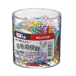 【SDI 手牌】28mm 彩色 迴紋針 塑膠盒  500支入 /筒 0792E, , large
